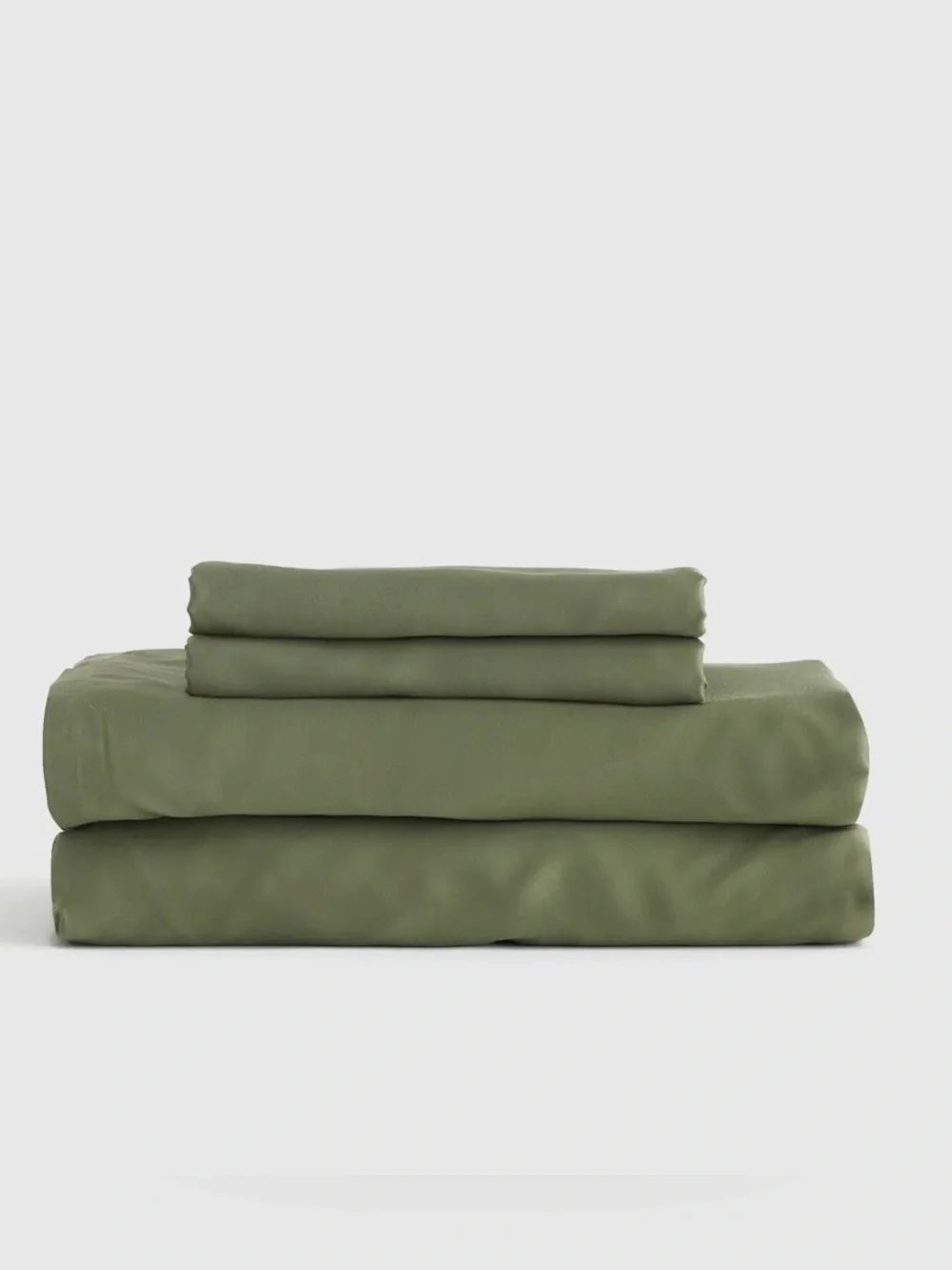 Quince Organic 4 Piece Bamboo Sheet Set, King (Olive)